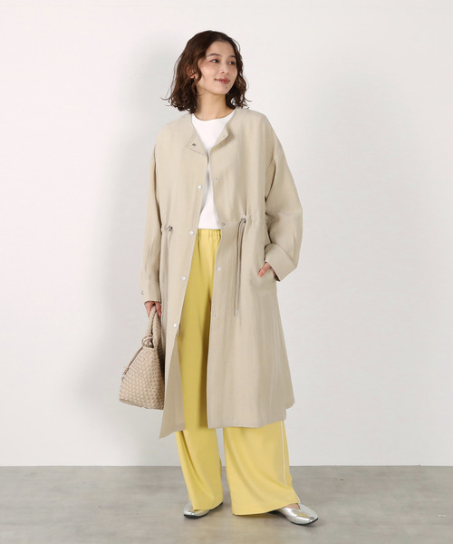 MELROSE claire（メルローズ クレール）の「【リネンMIXノーカラードロストコート】（その他アウター・レディース・ベージュ/ライトグレー/チャコールグレー・FREE）」の22枚目の写真