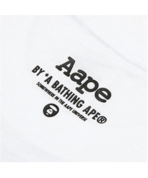 AAPE BY A BATHING APE（エーエイプバイアベイシングエイプ）の「AAPE BASIC BASIC TEE（Tシャツ/カットソー・メンズ・ブラック/ホワイト・XX-LARGE/MEDIUM/SMALL/LARGE/X-LARGE）」の5枚目の写真