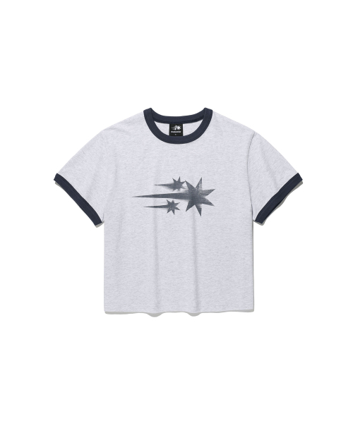 NICE GHOST CLUB(ナイスゴーストクラブ)の「RUSH 3STAR BASIC RINGER TEE_LIGHT GREY(NG2GMUT536A)(Tシャツ/カットソー・レディース・ライトグレー・SMALL/MEDIUM/LARGE)」の3枚目の写真