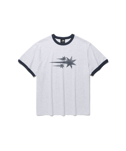 NICE GHOST CLUB(ナイスゴーストクラブ)の「RUSH 3STAR BASIC RINGER TEE_LIGHT GREY(NG2GMUT536A)(Tシャツ/カットソー・レディース・ライトグレー・SMALL/MEDIUM/LARGE)」の4枚目の写真