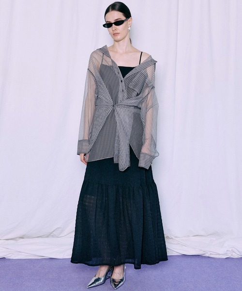 2WAY Sheer Shirt/2WAYシアーシャツ（シャツ/ブラウス）｜MAISON
