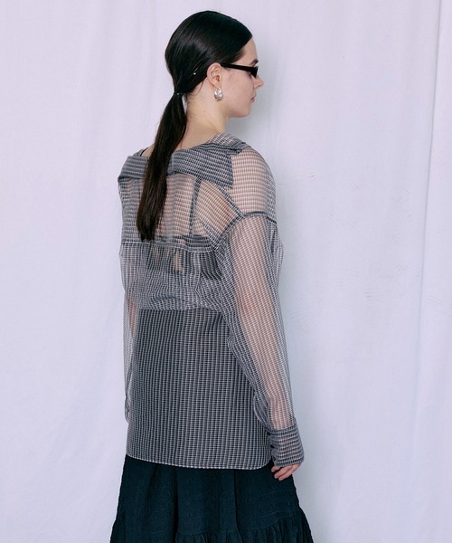 2WAY Sheer Shirt/2WAYシアーシャツ(シャツ/ブラウス)|MAISON 2WAY Sheer Shirt/2WAYシアーシャツ(シャツ/ブラウス)|MAISON