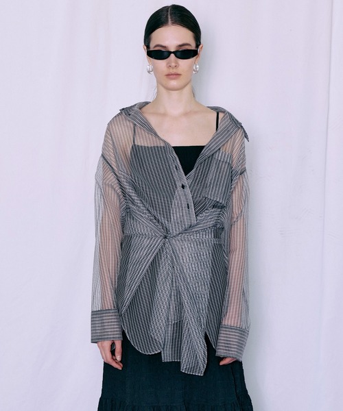 2WAY Sheer Shirt/2WAYシアーシャツ（シャツ/ブラウス）｜MAISON