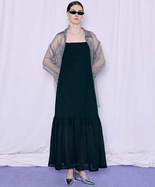 MAISON SPECIAL(メゾンスペシャル)の「2WAY Sheer Shirt/2WAYシアーシャツ(シャツ/ブラウス・レディース・ピンク/ブラック/アイボリー/ブルー・FREE)」の9枚目の写真
