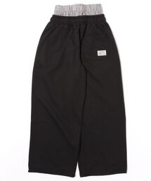 a.p.o.v.（エーピーオービー）の「a.p.o.v. チェック柄見せパンスタイルダブルウエストワイドスウェットパンツ（スウェットパンツ）」