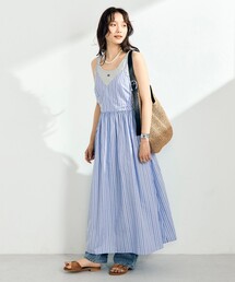 fredy emue（フレディエミュ）の「ストライプギャザーキャミワンピース（ワンピース）」