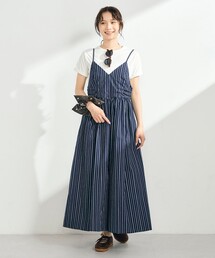 fredy emue（フレディエミュ）の「ストライプギャザーキャミワンピース（ワンピース）」