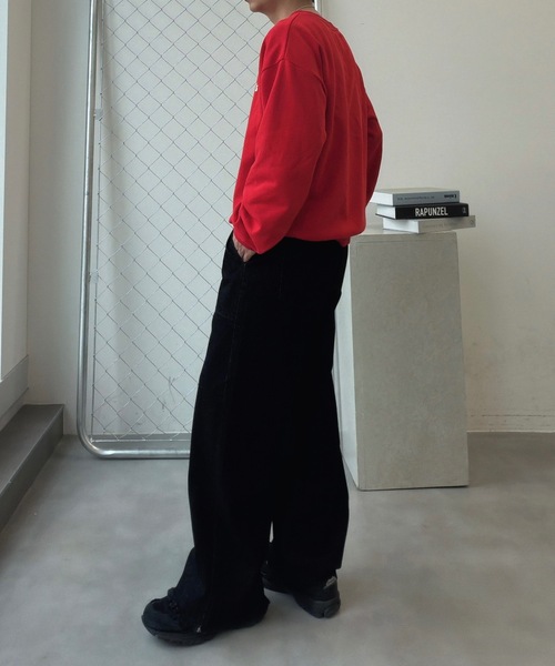 UNDERSTATEMENTs(アンダーステイトメント)の「【ユニセックス】フリンジワイドデニムベイカーパンツ/ベイカーストレートパンツ(デニムパンツ・メンズ・ブラック/ブルー/インディゴブルー・SMALL/MEDIUM/LARGE)」の16枚目の写真