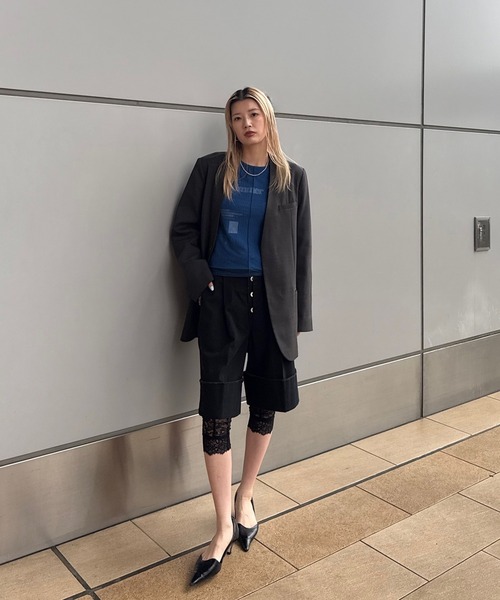 Ameri(アメリ)の「LACE BIKER PANTS(その他パンツ・レディース・ブラック/ホワイト・MEDIUM/SMALL)」の11枚目の写真