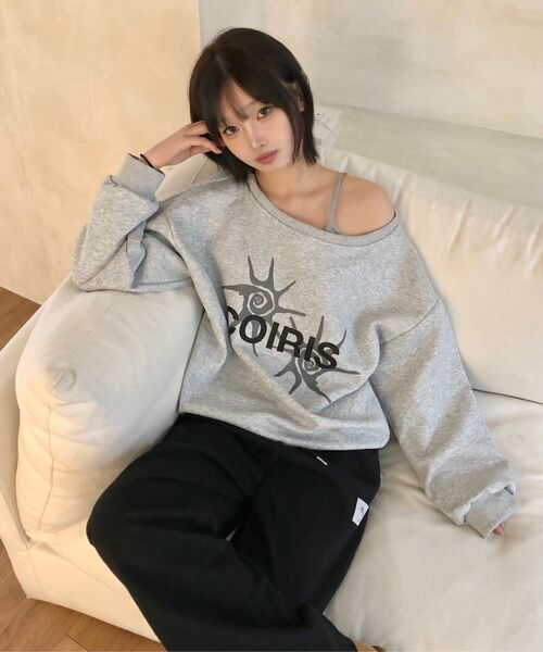 COIRIS_(コイリス)の「アイヴンワイドスウェットパンツ(スウェットパンツ・レディース・ブラック・SMALL/LARGE)」の8枚目の写真