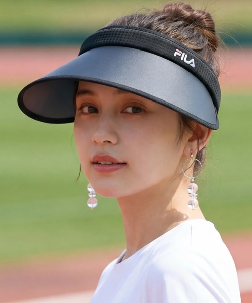 FILA(フィラ)の「【FILA/フィラ】チェッククリップ サンバイザー(サンバイザー・メンズ・ブラック/ネイビー/ラベンダー・FREE)」の2枚目の写真