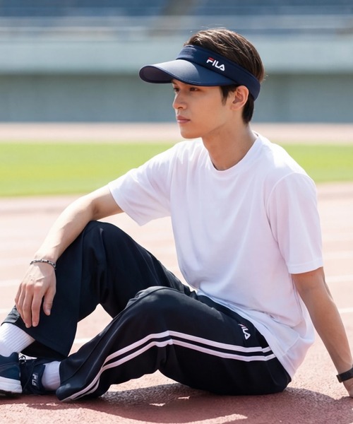 FILA(フィラ)の「【FILA/フィラ】チェッククリップ サンバイザー(サンバイザー・メンズ・ブラック/ネイビー/ラベンダー・FREE)」の6枚目の写真