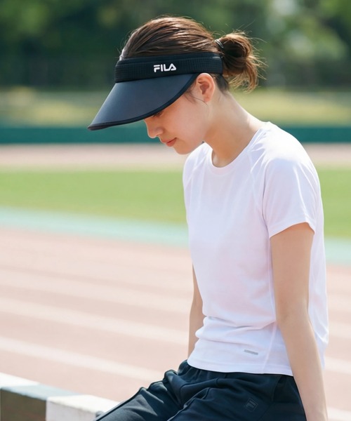 FILA(フィラ)の「【FILA/フィラ】チェッククリップ サンバイザー(サンバイザー・メンズ・ブラック/ネイビー/ラベンダー・FREE)」の4枚目の写真