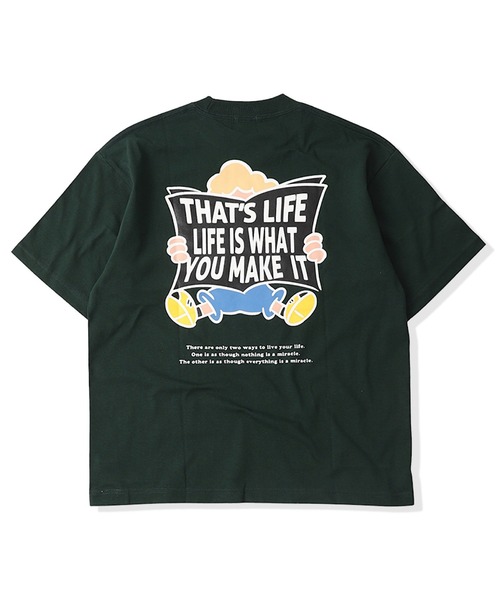 That's life(ザッツライフ)の「HEAVY WEIGHT 7.1oz “CHILDREN” LOGO TEE夏服 ビッグシルエット ヘビーウェイト 綿100% 肉厚生地(Tシャツ/カットソー・メンズ・ネイビー/グリーン/ホワイト/ブラック・X-LARGE/LARGE/MEDIUM/SMALL)」の14枚目の写真