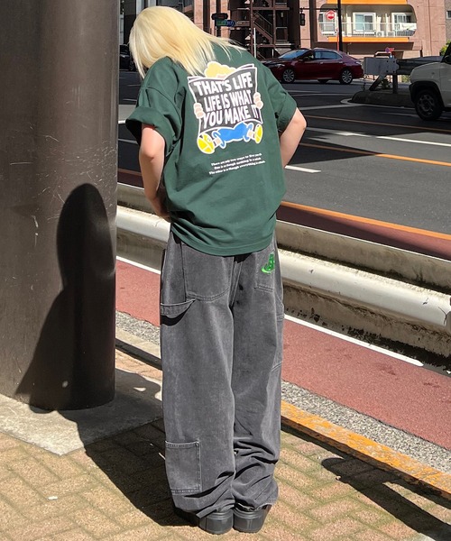 That's life(ザッツライフ)の「HEAVY WEIGHT 7.1oz “CHILDREN” LOGO TEE夏服 ビッグシルエット ヘビーウェイト 綿100% 肉厚生地(Tシャツ/カットソー・メンズ・ネイビー/グリーン/ホワイト/ブラック・X-LARGE/LARGE/MEDIUM/SMALL)」の8枚目の写真