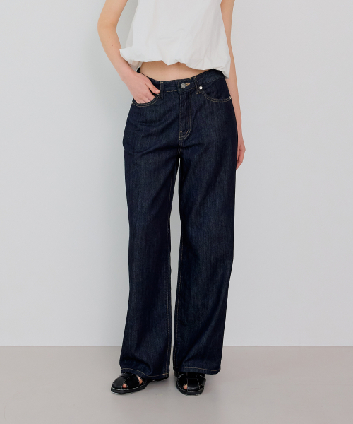 BUTTON UP(ボタンアップ)の「リオセルストレートデニム(デニムパンツ・レディース・その他・SMALL/MEDIUM/LARGE)」の1枚目の写真