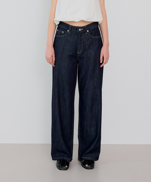 BUTTON UP(ボタンアップ)の「リオセルストレートデニム(デニムパンツ・レディース・その他・SMALL/MEDIUM/LARGE)」の2枚目の写真