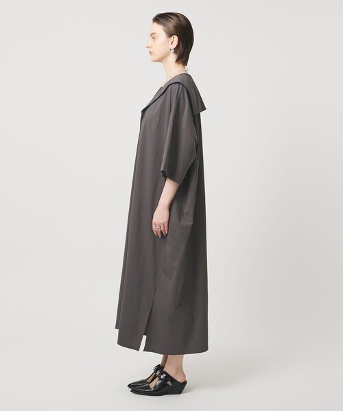 ASTRAET(アストラット)の「<ASTRAET>セーラーカラー シャツワンピース(シャツワンピース・レディース・ブラック/ダークグレー・FREE)」の6枚目の写真
