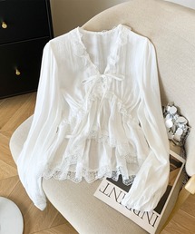 PLST  Vネックフレンチシフォンブラウス　他4枚 Lace Ladies（レースレディース） Vネック シフォン ブラウス