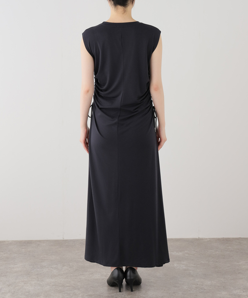 Noble（ノーブル）の「le / ル DRAWSTRING JERSEYDRESS（ワンピース・レディース・ブラック/ベージュ・FREE）」の8枚目の写真