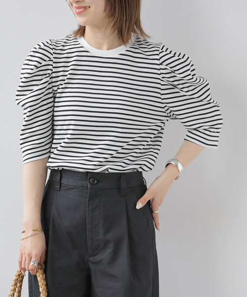JOURNAL STANDARD relume(ジャーナルスタンダード レリューム)の「《WEB限定追加2》スリーブコンシャスプルオーバー(Tシャツ/カットソー・レディース・ブラック/ホワイト/ホワイト系その他・FREE)」の21枚目の写真