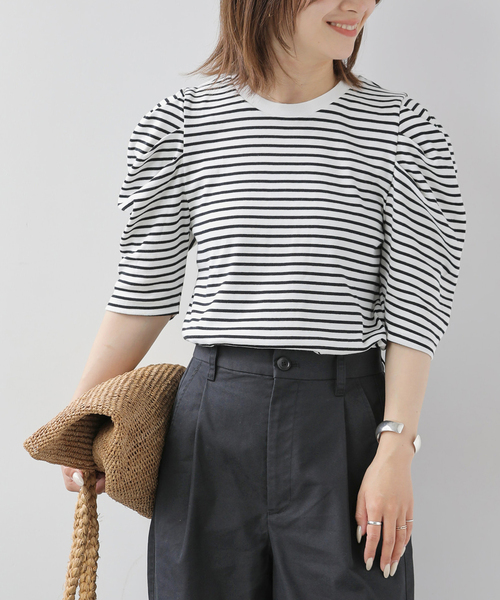 JOURNAL STANDARD relume(ジャーナルスタンダード レリューム)の「《WEB限定追加2》スリーブコンシャスプルオーバー(Tシャツ/カットソー・レディース・ブラック/ホワイト/ホワイト系その他・FREE)」の22枚目の写真