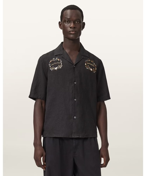 セール】KLAVICLE SHORT SLEEVE LINEN EMBROIDERED SHIRT | KLAVICLE