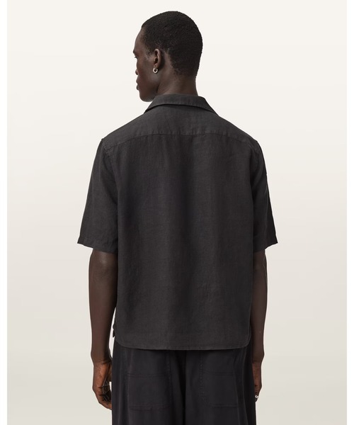ALLSAINTS(オールセインツ)の「KLAVICLE SHORT SLEEVE LINEN EMBROIDERED SHIRT | KLAVICLE 半袖 リネン 刺繍 シャツ(シャツ/ブラウス・メンズ・ブラック・L/M/S/XS)」の10枚目の写真