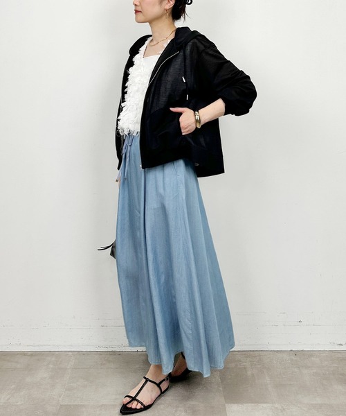 PICCIN(ピッチン)の「シアージップパーカー(パーカー・レディース・ブラック/オフホワイト・M)」の17枚目の写真