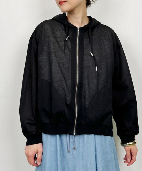 PICCIN(ピッチン)の「シアージップパーカー(パーカー・レディース・ブラック/オフホワイト・M)」の19枚目の写真
