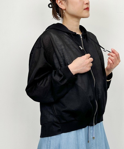 PICCIN(ピッチン)の「シアージップパーカー(パーカー・レディース・ブラック/オフホワイト・M)」の20枚目の写真