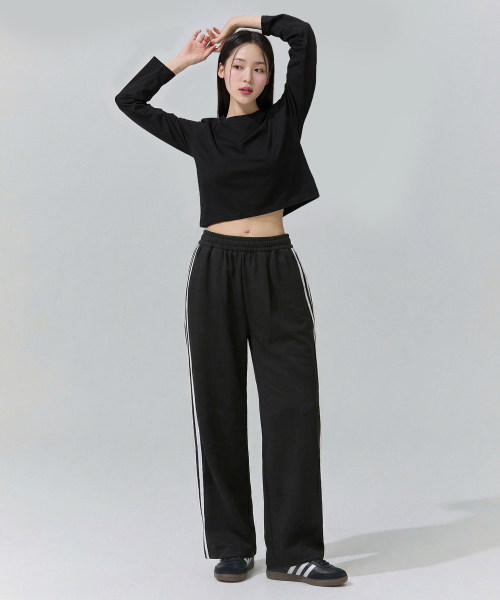 BLACK MONSTER FIT(ブラックモンスターフィット)の「イソンワイドトレーニングパンツ (ブラック) / BM260226(スウェットパンツ・レディース・その他・MEDIUM/LARGE/SMALL)」の5枚目の写真