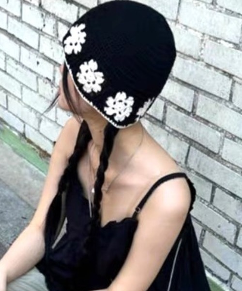 Jacquard flower crochet hat（ハット）｜Vipoa（ヴィポア）の