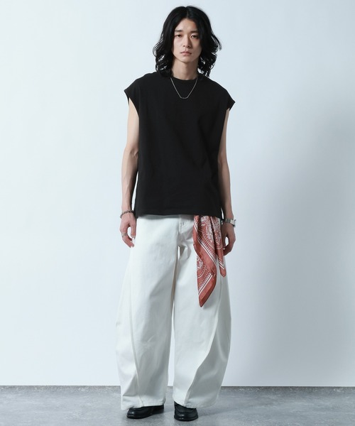 RAGEBLUE(レイジブルー)の「【DEOLESS】消臭機能付きノースリーブTシャツ(Tシャツ/カットソー・メンズ・ホワイト/ブラック・MEDIUM/LARGE)」の13枚目の写真