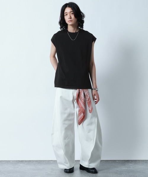 RAGEBLUE(レイジブルー)の「【DEOLESS】消臭機能付きノースリーブTシャツ(Tシャツ/カットソー・メンズ・ホワイト/ブラック・MEDIUM/LARGE)」の15枚目の写真