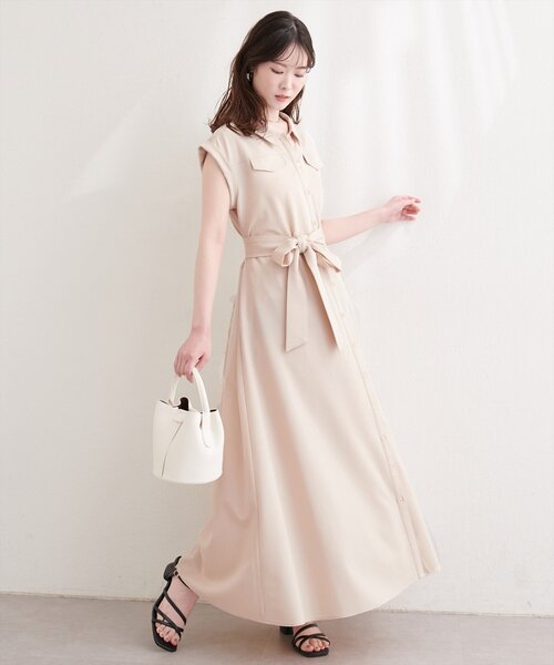natural couture(ナチュラルクチュール)の「ミリタリーノースリワンピース(ワンピース・レディース・ミント/ブルー/ブラック/ライトベージュ・FREE)」の22枚目の写真