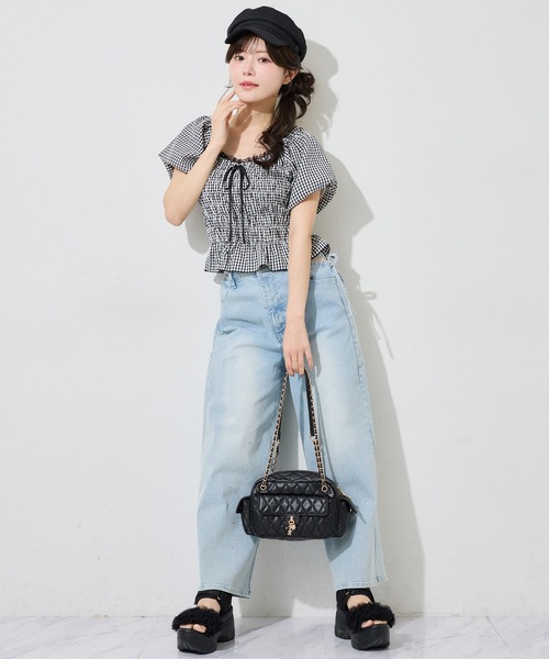 one after another NICE CLAUP(ワンアフターアナザーナイスクラップ)の「キルティング2wayショルダーバッグ(ショルダーバッグ・レディース・ブラック/オフホワイト/イエロー/ピンク・FREE)」の20枚目の写真