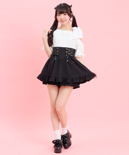 Secret Honey(シークレットハニー)の「オフショルTシャツ(Tシャツ/カットソー・レディース・オフホワイト/ブラック/ラベンダー・FREE)」の4枚目の写真