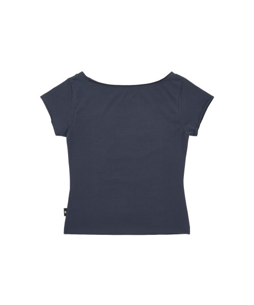 GILAARCHIVE(ギラアーカイブ)の「SLOGAN BOAT NECK T-SHIRTS_NAVY(Tシャツ/カットソー・レディース・その他・FREE)」の6枚目の写真