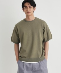 BACK NUMBER | 【BACK NUMBER】和紙ニットクルーネックプルオーバー (半袖 / サマーニット / 夏服 / 吸水速乾 / イージーケア / アンチピリング / ゆったり / ビジカジ / メンズ)(ニット/セーター)
