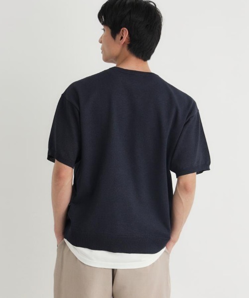BACK NUMBER（バックナンバー）の「BACK NUMBER(バックナンバー)和紙ニットクルーネックプルオーバー（ニット/セーター・メンズ・カーキブラウン/ライトグレー/ネイビー・S/M/XL/L）」の12枚目の写真