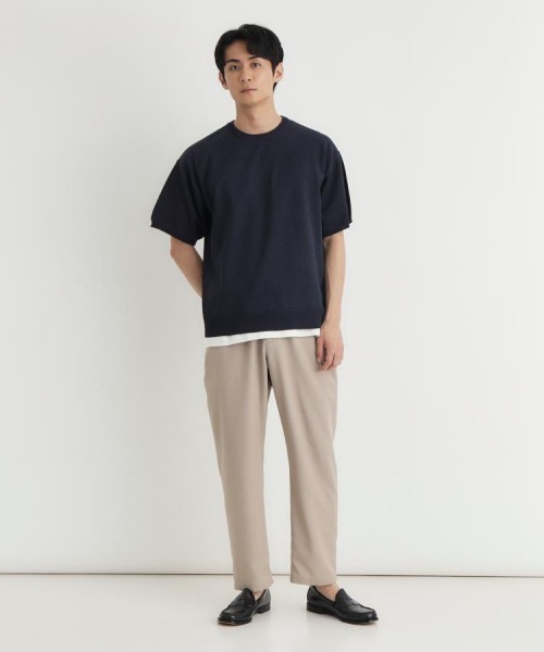 BACK NUMBER（バックナンバー）の「BACK NUMBER(バックナンバー)和紙ニットクルーネックプルオーバー（ニット/セーター・メンズ・カーキブラウン/ライトグレー/ネイビー・S/M/XL/L）」の14枚目の写真