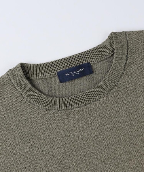 BACK NUMBER（バックナンバー）の「BACK NUMBER(バックナンバー)和紙ニットクルーネックプルオーバー（ニット/セーター・メンズ・カーキブラウン/ライトグレー/ネイビー・S/M/XL/L）」の15枚目の写真