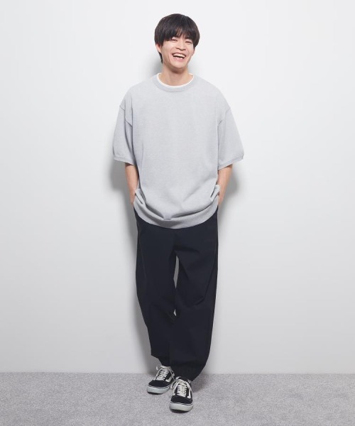 BACK NUMBER（バックナンバー）の「BACK NUMBER(バックナンバー)和紙ニットクルーネックプルオーバー（ニット/セーター・メンズ・カーキブラウン/ライトグレー/ネイビー・S/M/XL/L）」の6枚目の写真
