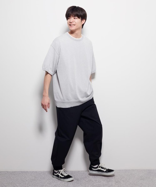 BACK NUMBER（バックナンバー）の「BACK NUMBER(バックナンバー)和紙ニットクルーネックプルオーバー（ニット/セーター・メンズ・カーキブラウン/ライトグレー/ネイビー・S/M/XL/L）」の8枚目の写真