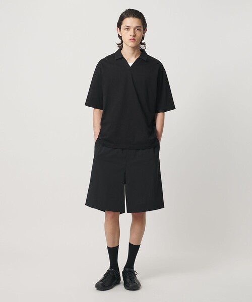 MONKEY TIME(モンキータイム)の「RENU シリーズ ジャージー スキッパー ポロシャツ(ポロシャツ・メンズ・ブラック/ダークグレー・S/M/L/XL)」の6枚目の写真