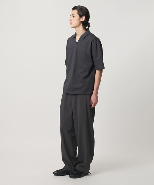 MONKEY TIME(モンキータイム)の「RENU シリーズ ジャージー スキッパー ポロシャツ(ポロシャツ・メンズ・ブラック/ダークグレー・S/M/L/XL)」の12枚目の写真