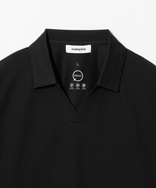 MONKEY TIME(モンキータイム)の「RENU シリーズ ジャージー スキッパー ポロシャツ(ポロシャツ・メンズ・ブラック/ダークグレー・S/M/L/XL)」の20枚目の写真