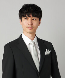 COMME CA MEN（コムサメン）の「【市松柄 】フォーマル シルクタイ（ネクタイ）」