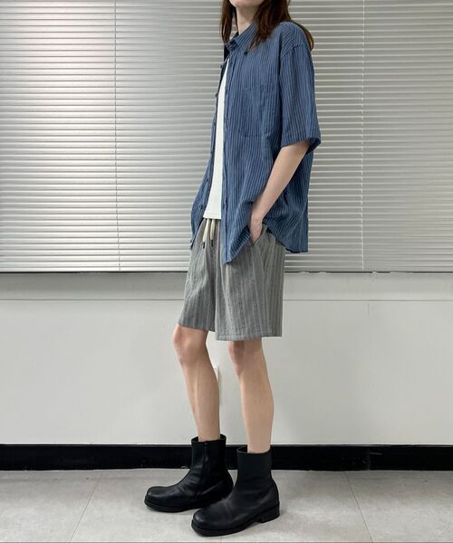 FABREGAT（ファブレガ）の「サボストライプバミューダパンツ（ミディアムグレー）（その他パンツ・レディース・その他・2/3）」の3枚目の写真